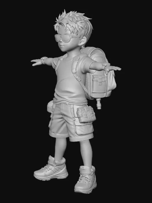 3D model for Little Explorer with a Backpack