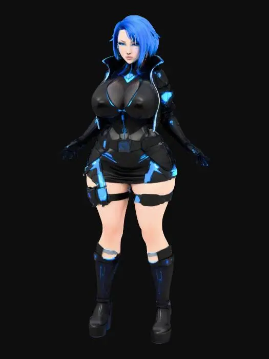 3D model for Cyberpunk Hacker