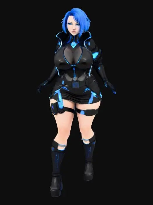 3D model for Cyberpunk Hacker