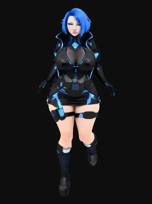 3D model for Cyberpunk Hacker