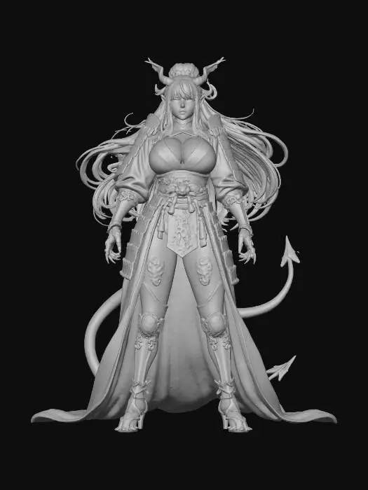 3D model for Demonic Samurai, #villain#