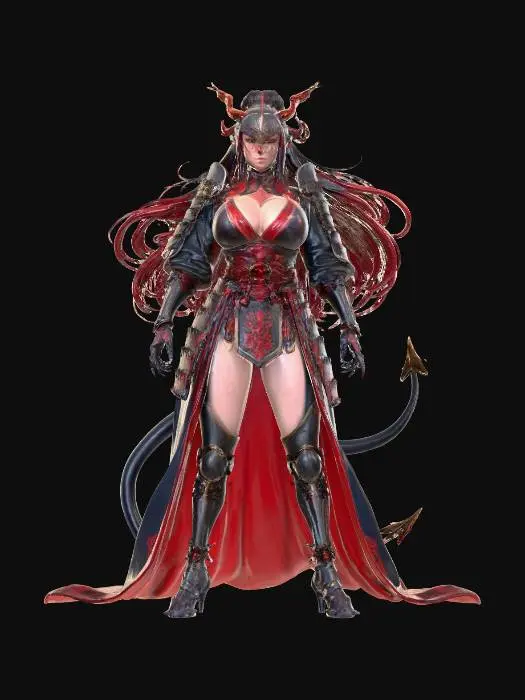 3D model for Demonic Samurai, #villain#