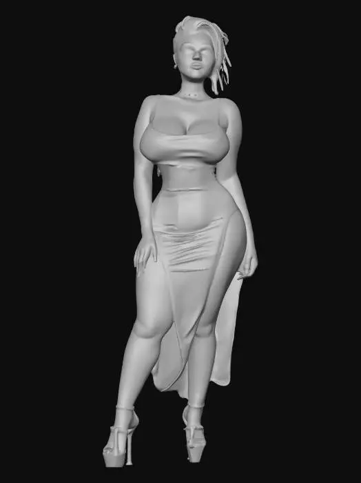 3D model for latex dress 3d model