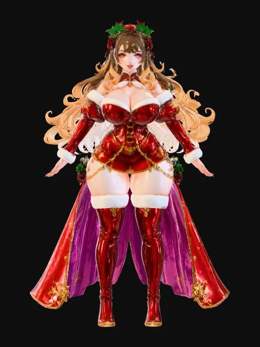 3D model for Holly Festive Charm, #Christmas2025#