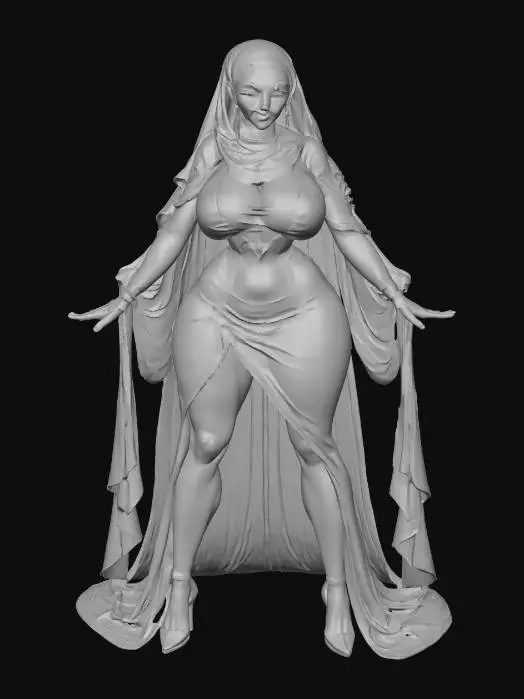 3D model for Hijab sheer Dress