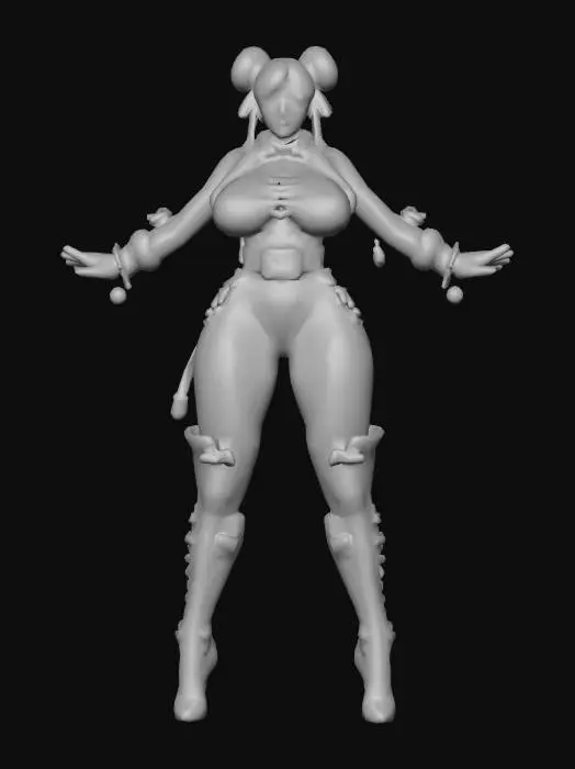 3D model for Christmas Chun-Li, #Christmas2025#