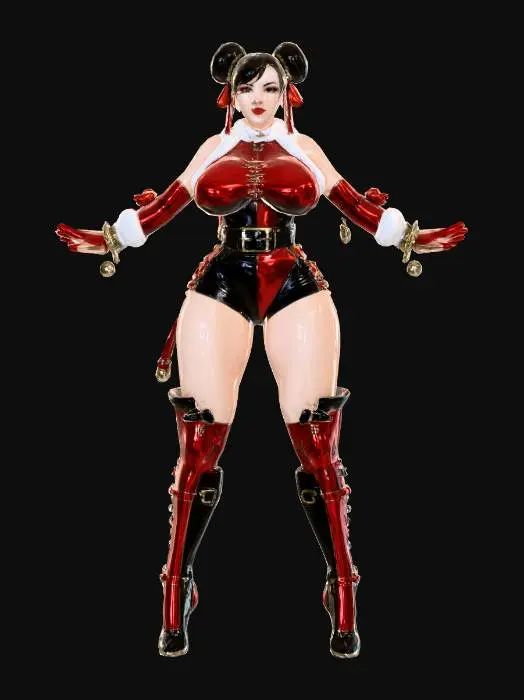 3D model for Christmas Chun-Li, #Christmas2025#