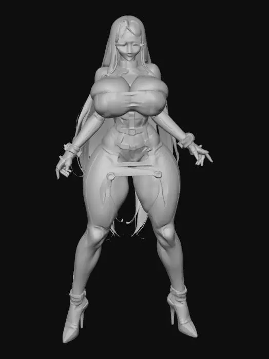 3D model for Sexy Busty Latex Dominance
