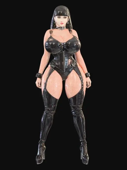 3D model for Sexy Busty Latex Dominatix