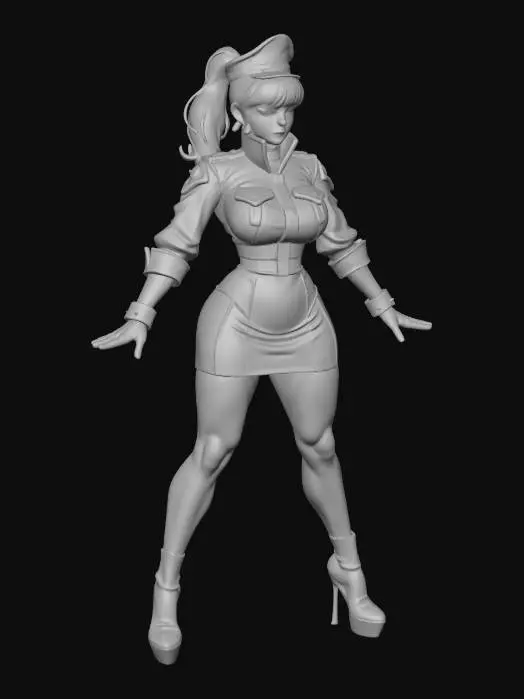 3D model for Sexy Busty Latex Commander