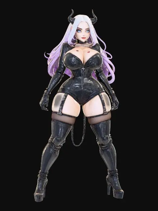3D model for Voluptuous Demon Warrior