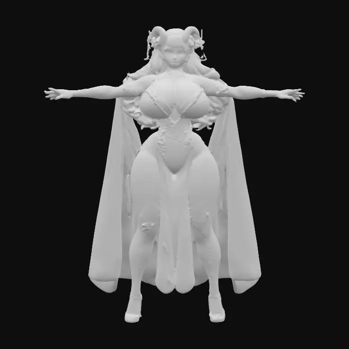 3D model for Midnight Oni Enchantress, #PBR#