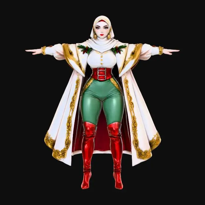 3D model for Hijab Regal Elegance, #Christmas2025#