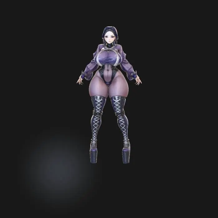 3D model for Hijab Sheer Catsuit