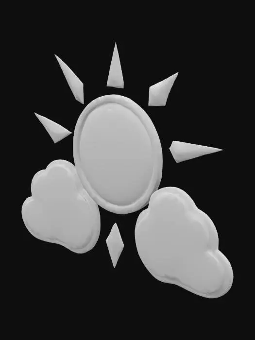 3D model for Partly Cloudy Day 3D icon