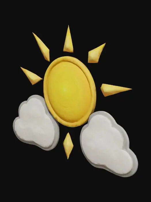 3D model for Partly Cloudy Day 3D icon