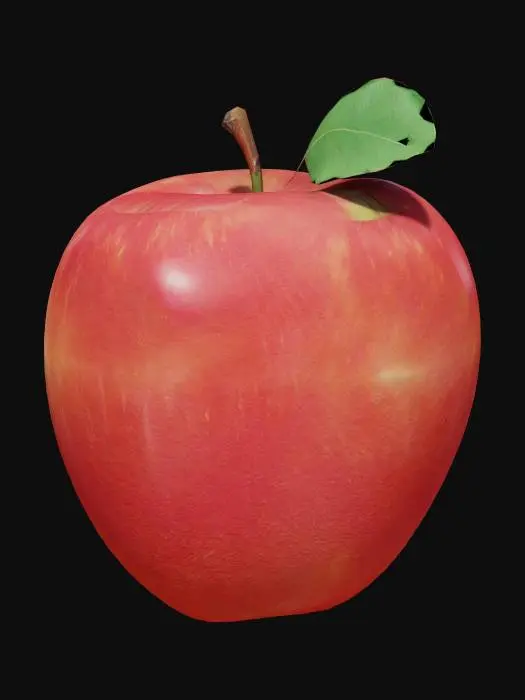 3D model for Red Apple Illustration