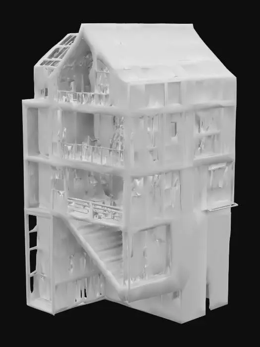 3D model for A cross-section of the house