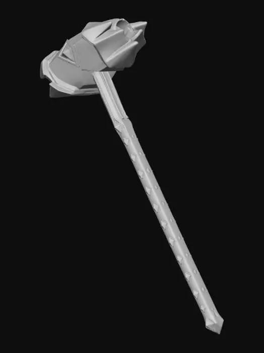 3D model for Runic Spiked Warhammer