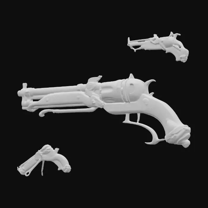 3D model for Steampunk Revolver