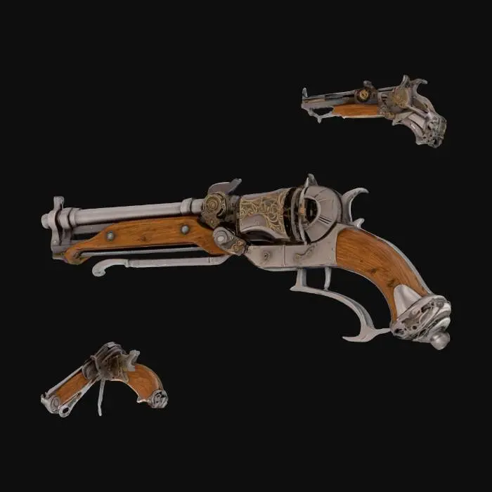 3D model for Steampunk Revolver