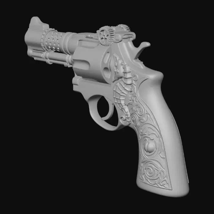 3D model for Steampunk Seahorse Revolver