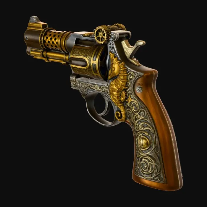 3D model for Steampunk Seahorse Revolver
