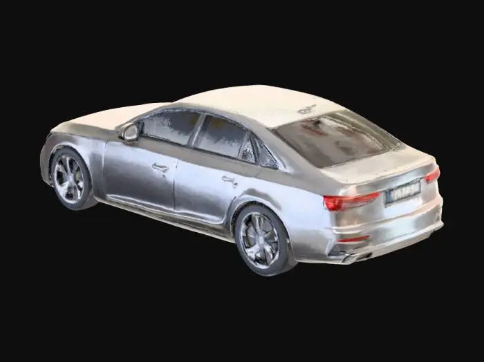 3D model for A high-quality 3D render of a modern car, metallic paint, realistic reflections, clean white studio background, soft shadows, isolated product mockup, no text.
