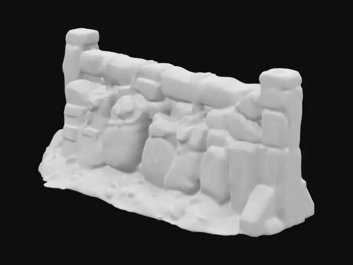 3D model for une barricade fait de sac de sable de style warhammer