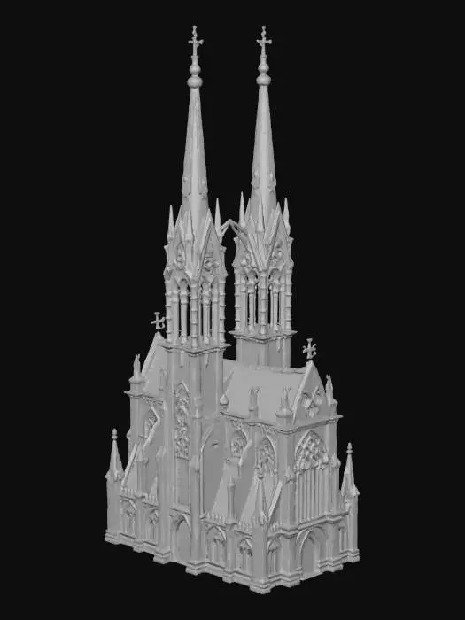 3D model for Sainte chapelle building in 3d
