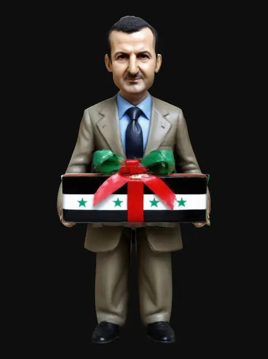3D model for Bashar al-Assad with present from Syrian Opposition, figure, #ChristmasAdventure#