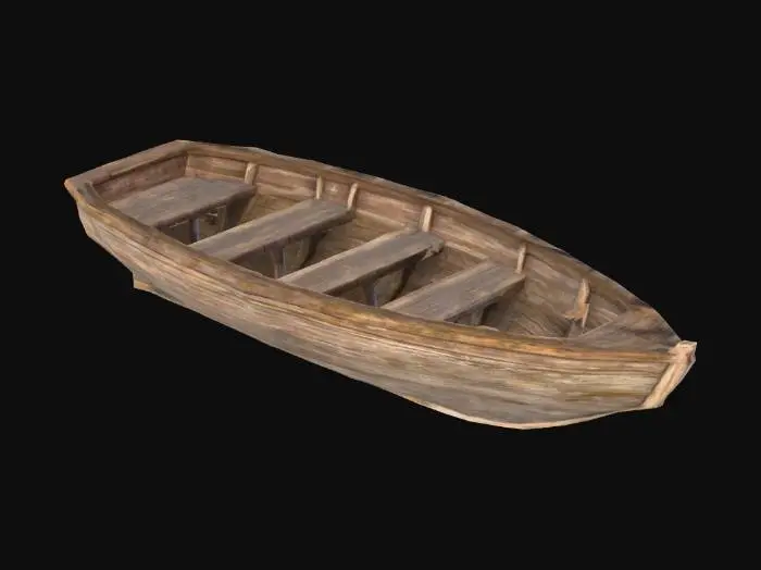 3D model for Wooden boat
