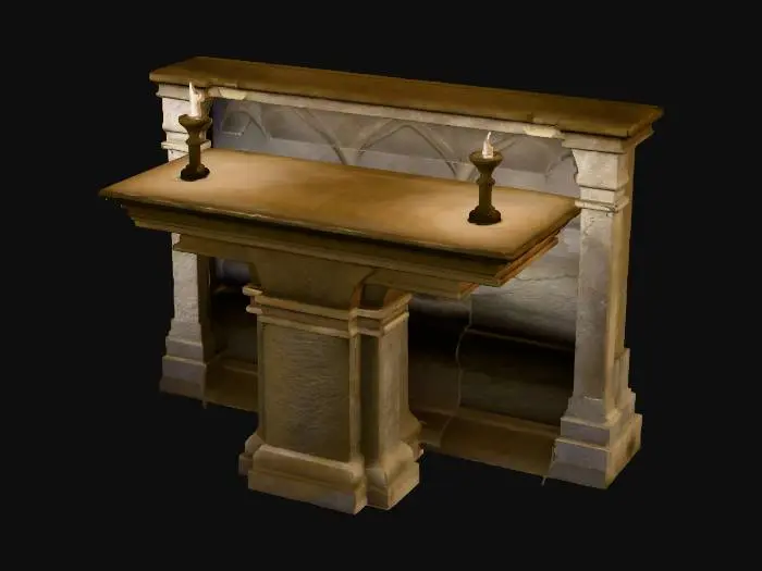 3D model for Altar with Candles