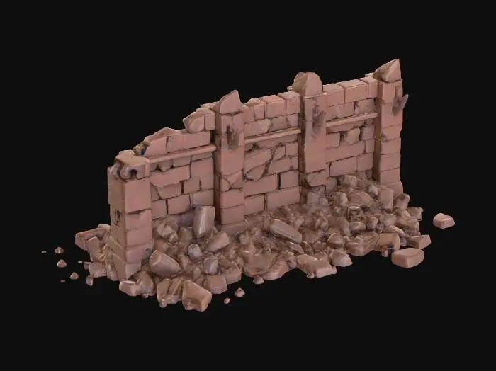 3D model for Crumbled Wall