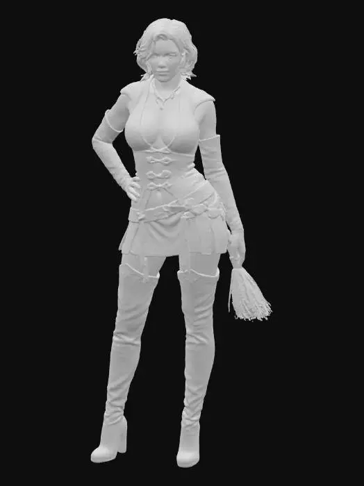 3D model for Fantasy female courtesan