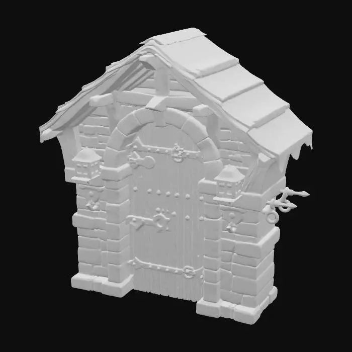 3D model for Medieval Gatehouse Door