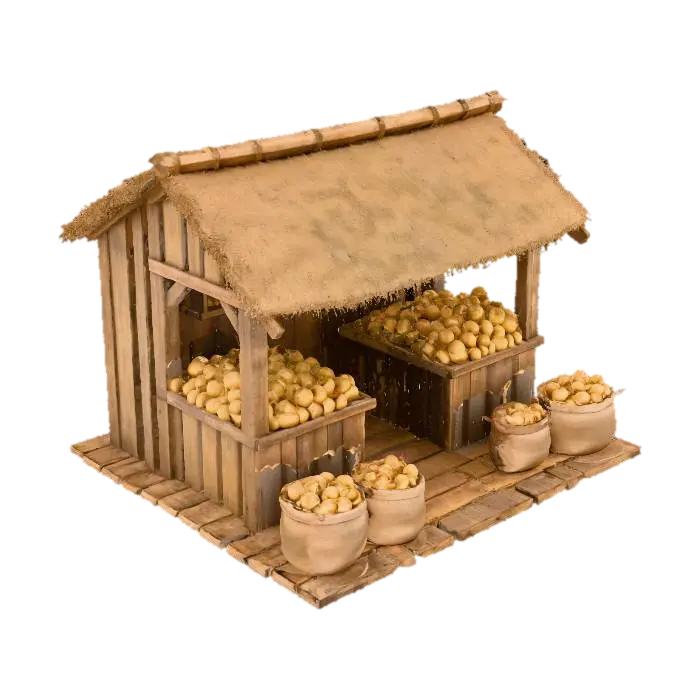 โมเดล 3D ของ Potato Stall - Display สร้างโดย AI