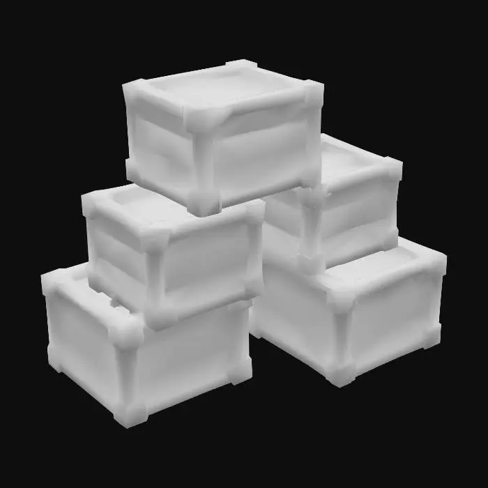 3D model for Stacked Wooden Crates