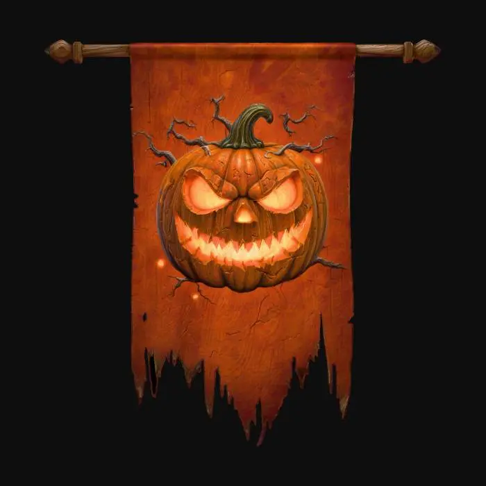 3D model for Haunting Pumpkin Banner, #Halloween2025#
