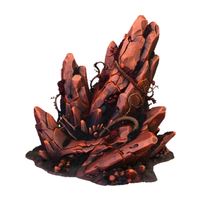 Infernal Peaks - Rocks yapay zekâ ile oluşturulmuş 3D model