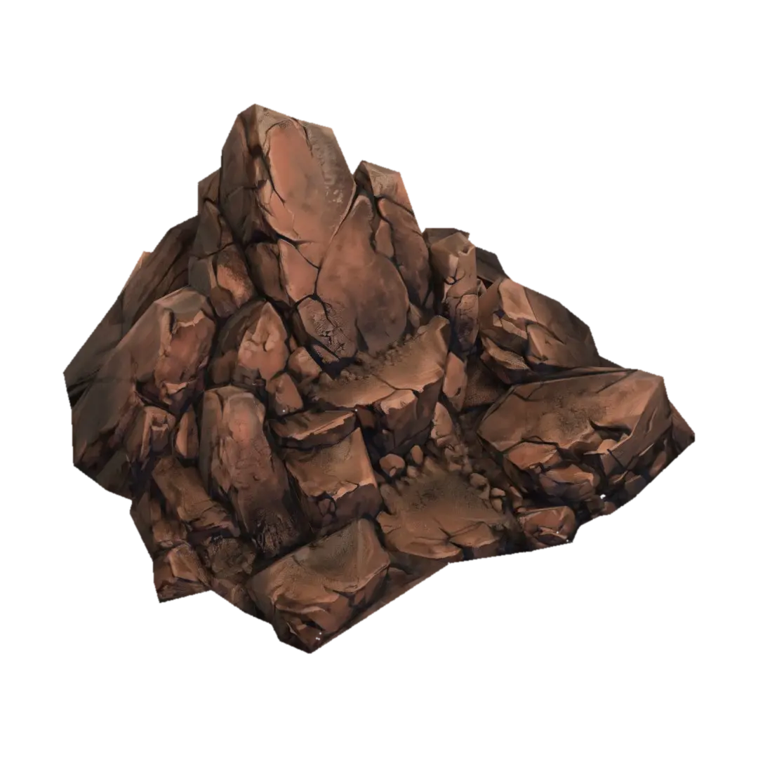 Rusty Rock Pile 3D-model, gegenereerd door AI