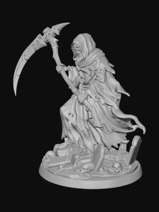 3D model for Grim Reaper Statue