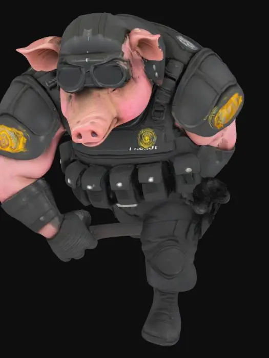 3D model for riot enforcer pig