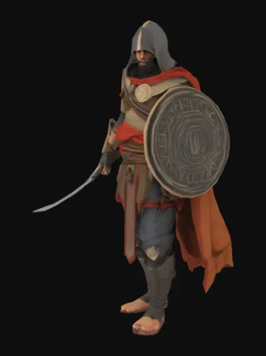 3D model for fai un personaggio della saga assasin creed però ambientato nei periodi nuragici