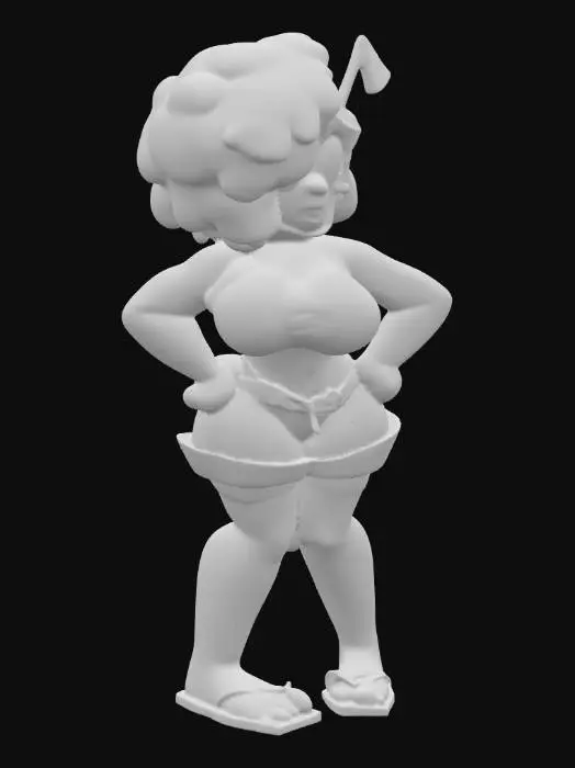 3D model for Green Pop Character