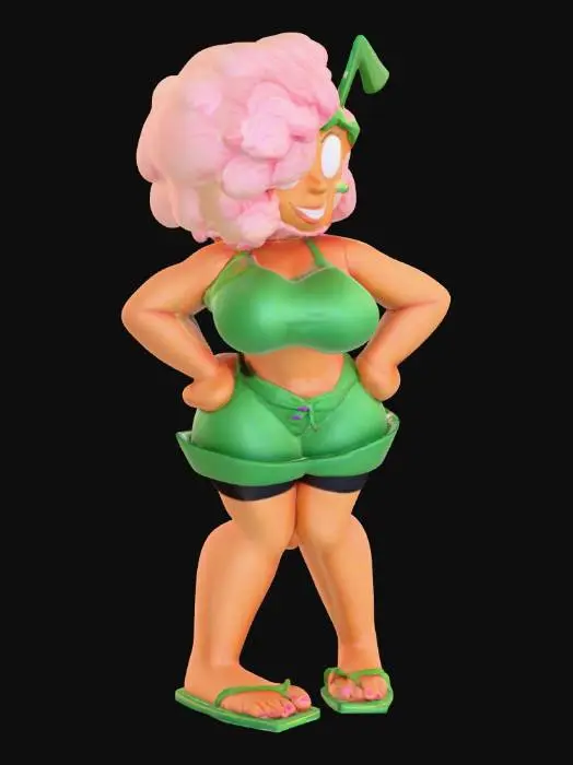 3D model for Green Pop Character