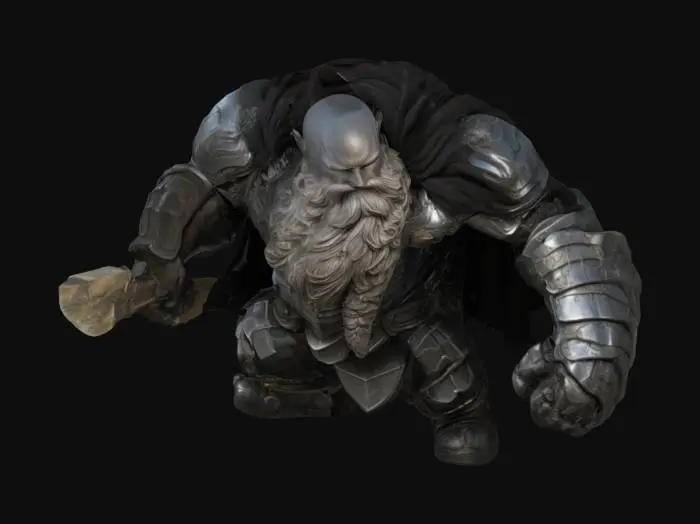 3D model for Duergar Warrior