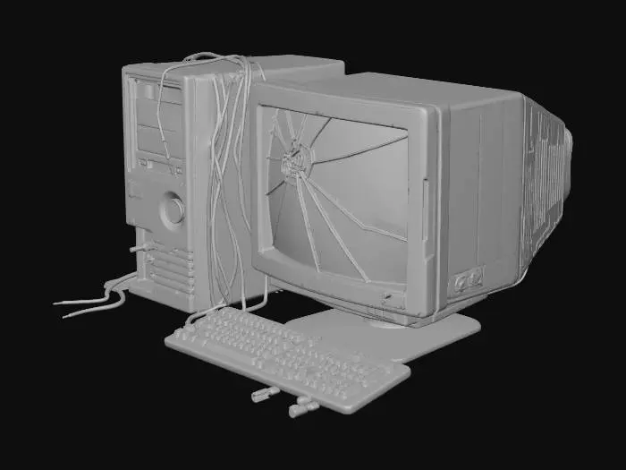 3D model for Broken Computer Game assets