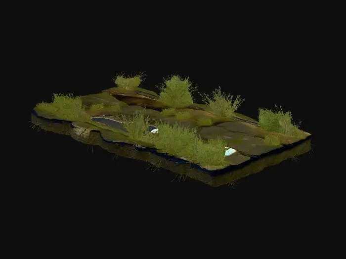 3D model for Post Apocalyptic Asphalt way