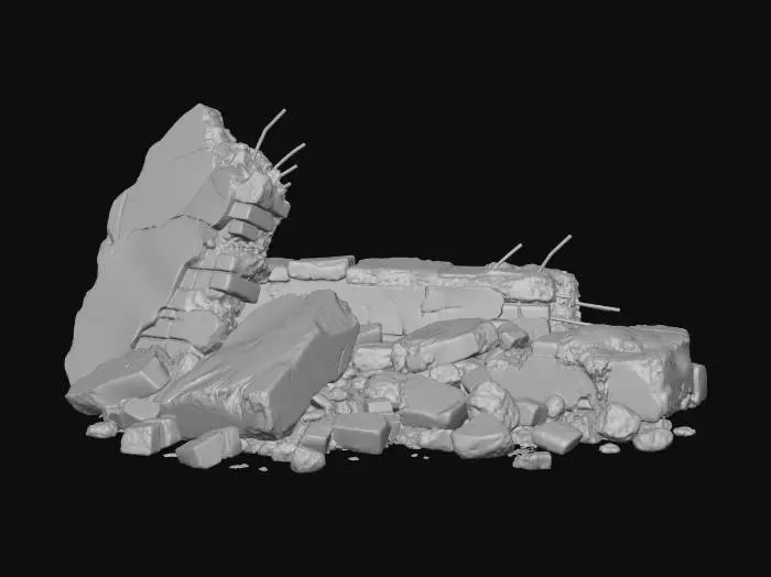 3D model for Post-Apocalyptic Urban Ruins